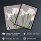 image 2 of White Irises Blooming Flowers Retro Japan Wall Art Print Kazumasa 24x32"