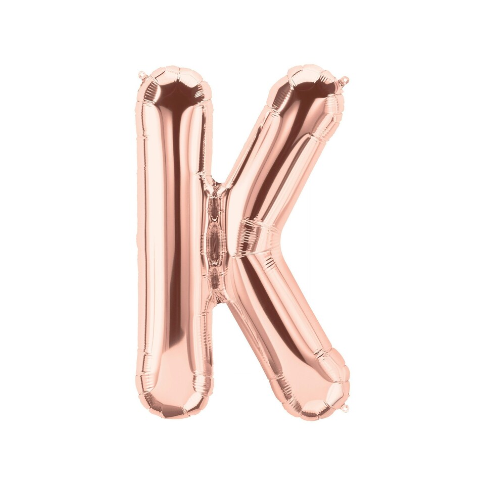 Realmax K Foil Balloon - Rose Gold - One Size