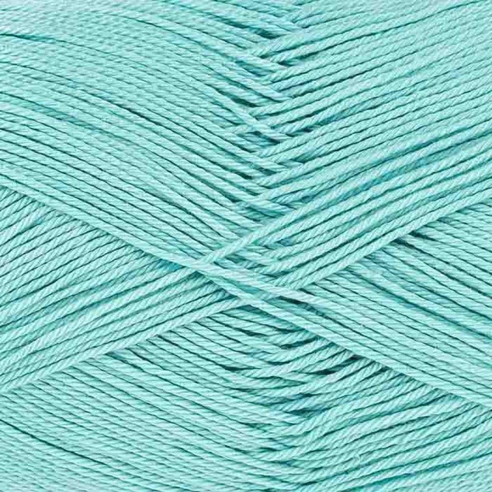 King Cole Turquoise Giza Cotton 4 Ply Yarn (Value Pack 12 x 50g Balls) For Crochet, Knitting - 158m per ball