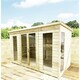 image 2 of 10 x 5 PENT Pressure Treated Tongue And Groove Pent Summerhouse with Higher Eaves and Ridge Height  (10' x 5' / 10ft x 5ft) (10x5)