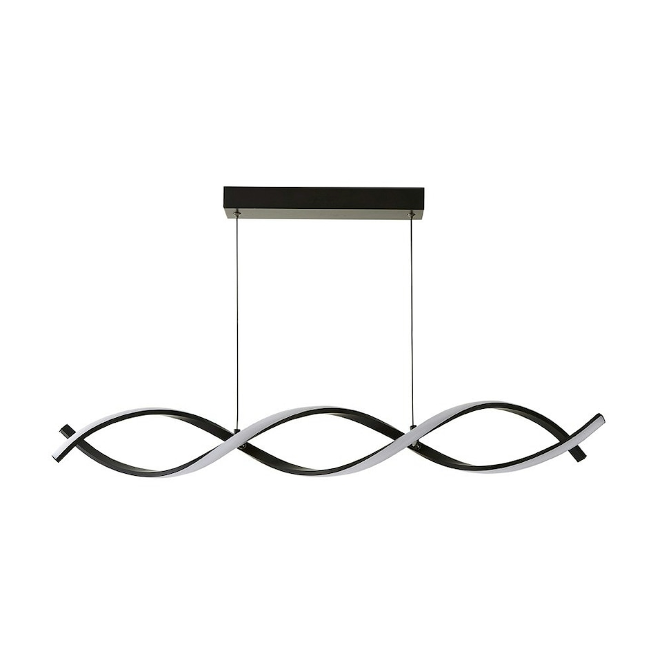 image 1 of ValueLights Infinity Black Double Twist Integrated LED Ceiling Light