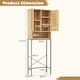 image 2 of COSTWAY Freestanding Toilet Storage Cabinet Bathroom Rack