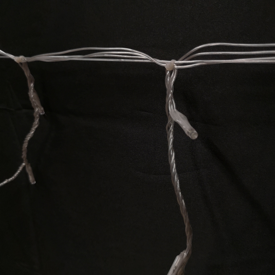 image 1 of 300 LED 7.5m Premier Christmas Outdoor 8 Function Icicle Lights in Warm White