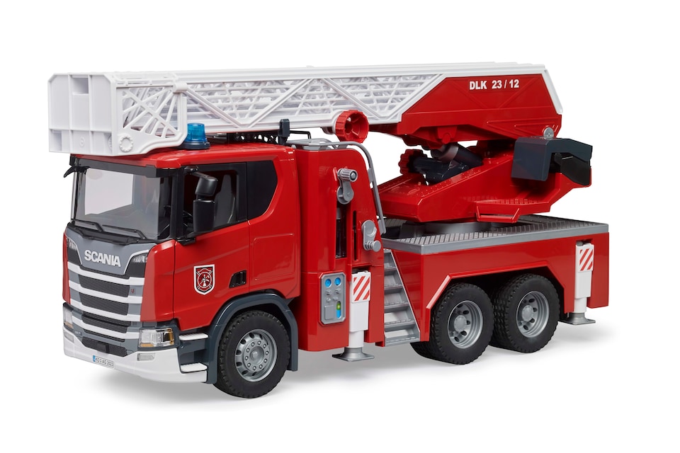 image 1 of Bruder Scania Super 560R Fire engine with ladder, waterpump and L S Detailed Vehicle & Playset Model
