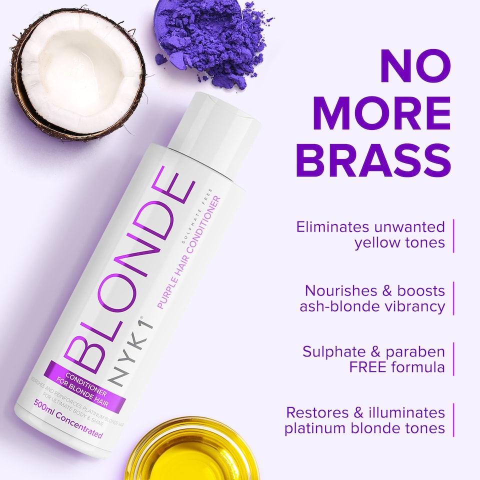 image 1 of NYK1 Blonde - Purple Conditioner for Blonde Hair (500ml) Restores Softness And Shine