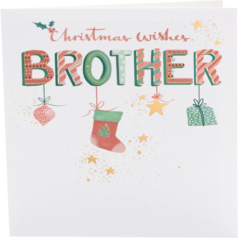 image 1 of Hanging Ornaments Design Brother Christmas Card