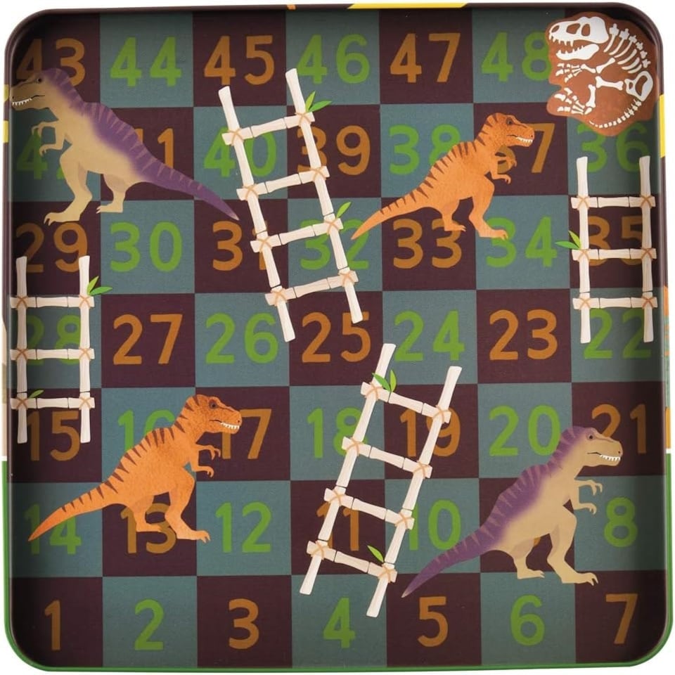 image 1 of Floss & Rock Magnetic Fun Games Tin - Dinosaur