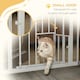 image 7 of PawHut Extra Tall Dog Gate with Cat Door Auto Close for Stairs 74-80 cm Wide