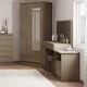 image 4 of Nevada 2 Drawer Bedside Cabinet Brown | Rustic Oak