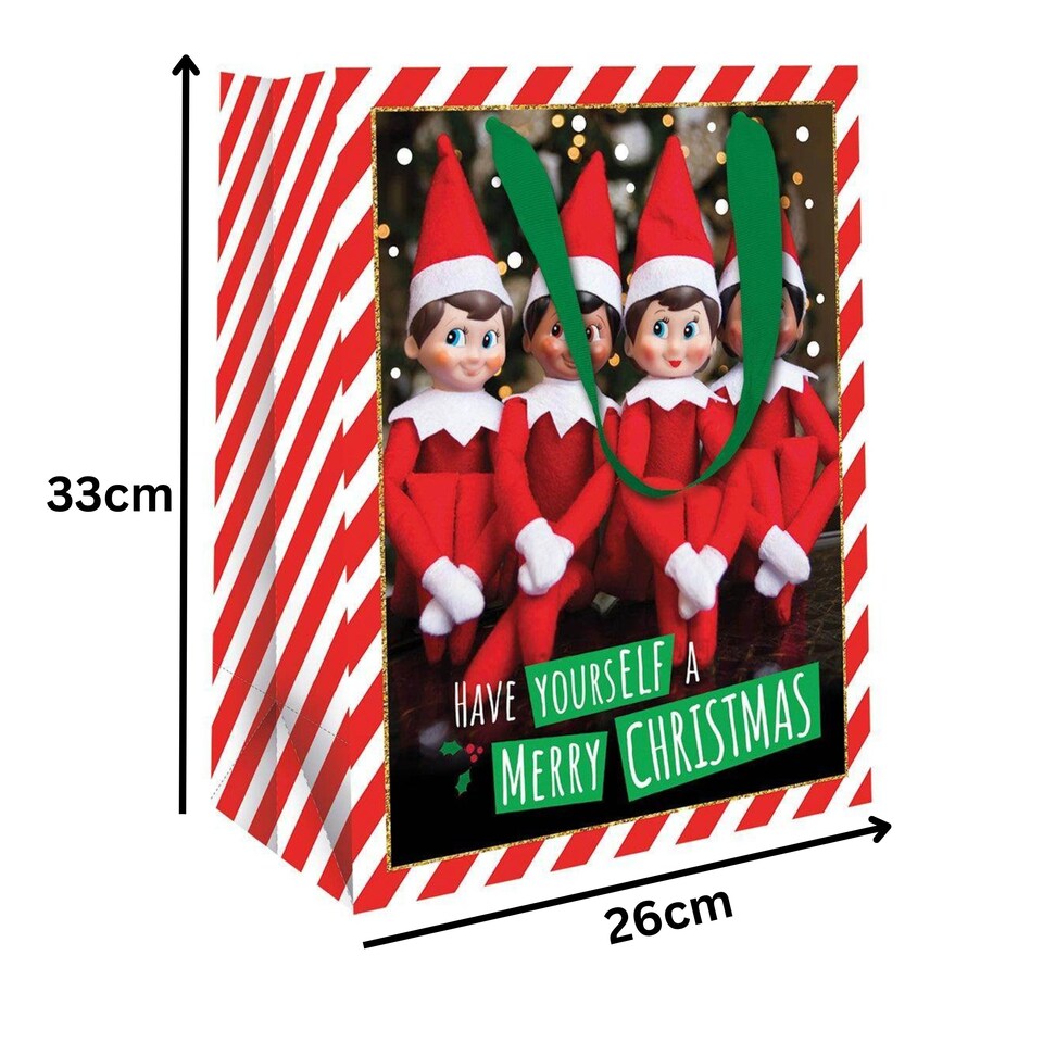 image 1 of The Elf On The Shelf Christmas Medium Gift Bag