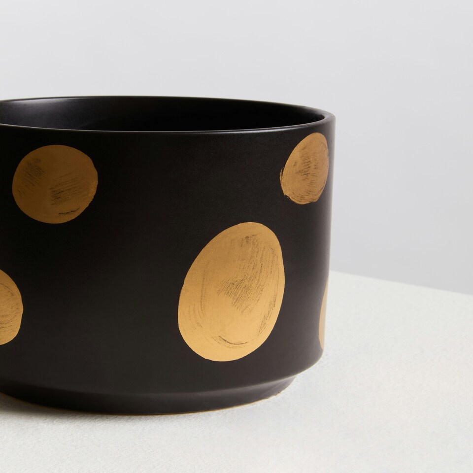 image 1 of Yuri Ceramic Planter Black