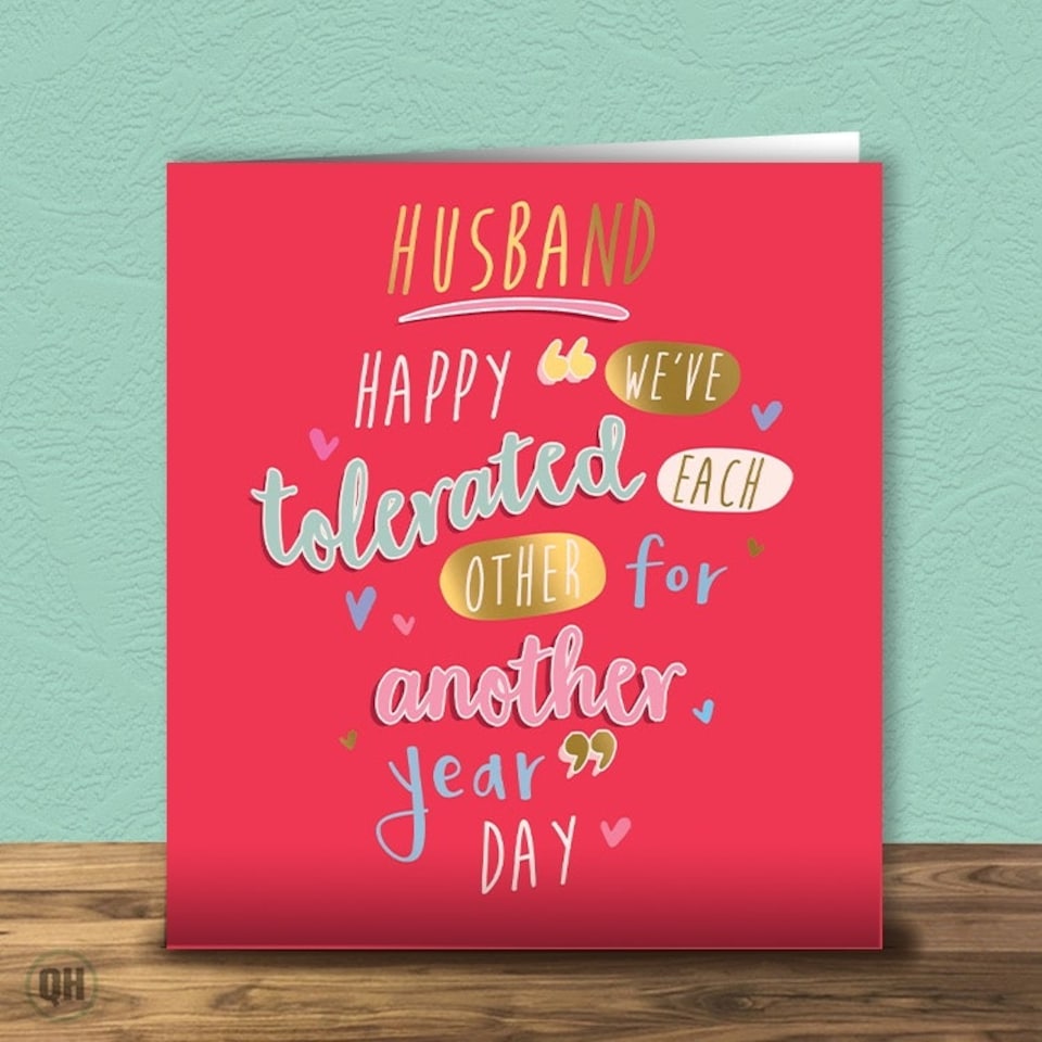 image 1 of Tolerated Each Other For Another Year - Husband Valentine's/ Anniversary Card