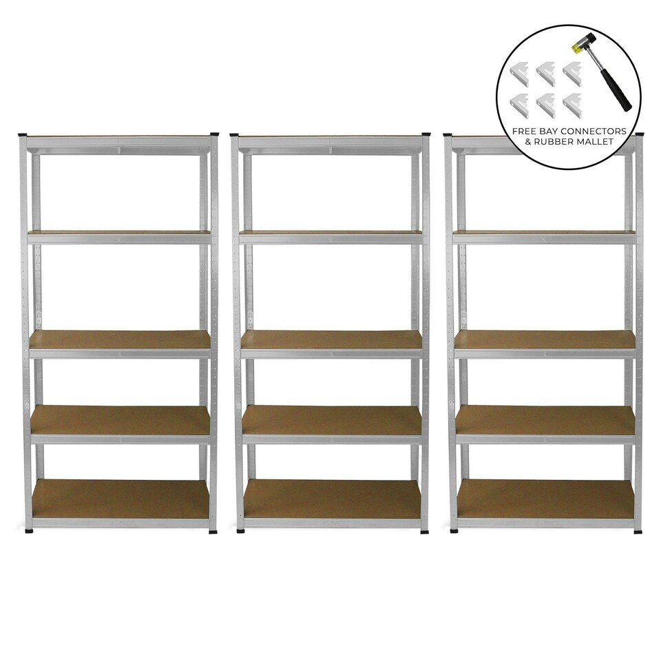 image 1 of 3 x E-Rax Galvanised Racking Units Grey