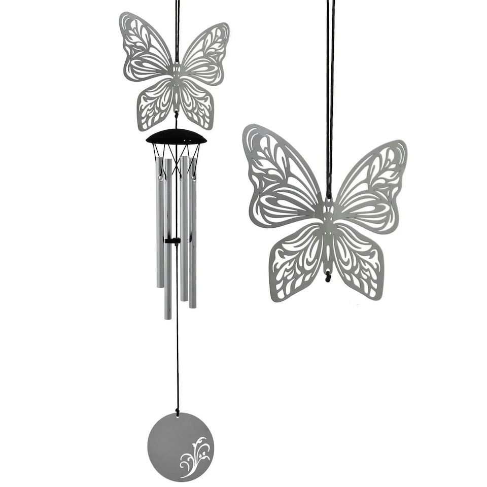 image 1 of Woodstock Flourish Wind Chime - Butterfly