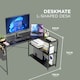 image 2 of DMD Reversible L-Shaped Computer Desk with Storage Shelves Black