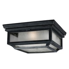 Shepherd 2 Light Bathroom Flush Mount Ceiling Light Dark Zinc IP44, E27