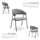 image 5 of Dining Chair Bedano - woven fabric, padded, 150 kg load capacity | Grey | grey | 2