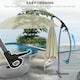 image 3 of Outsunny 2.7m Cantilever Parasol with Cross Base, Crank Handle, Beige