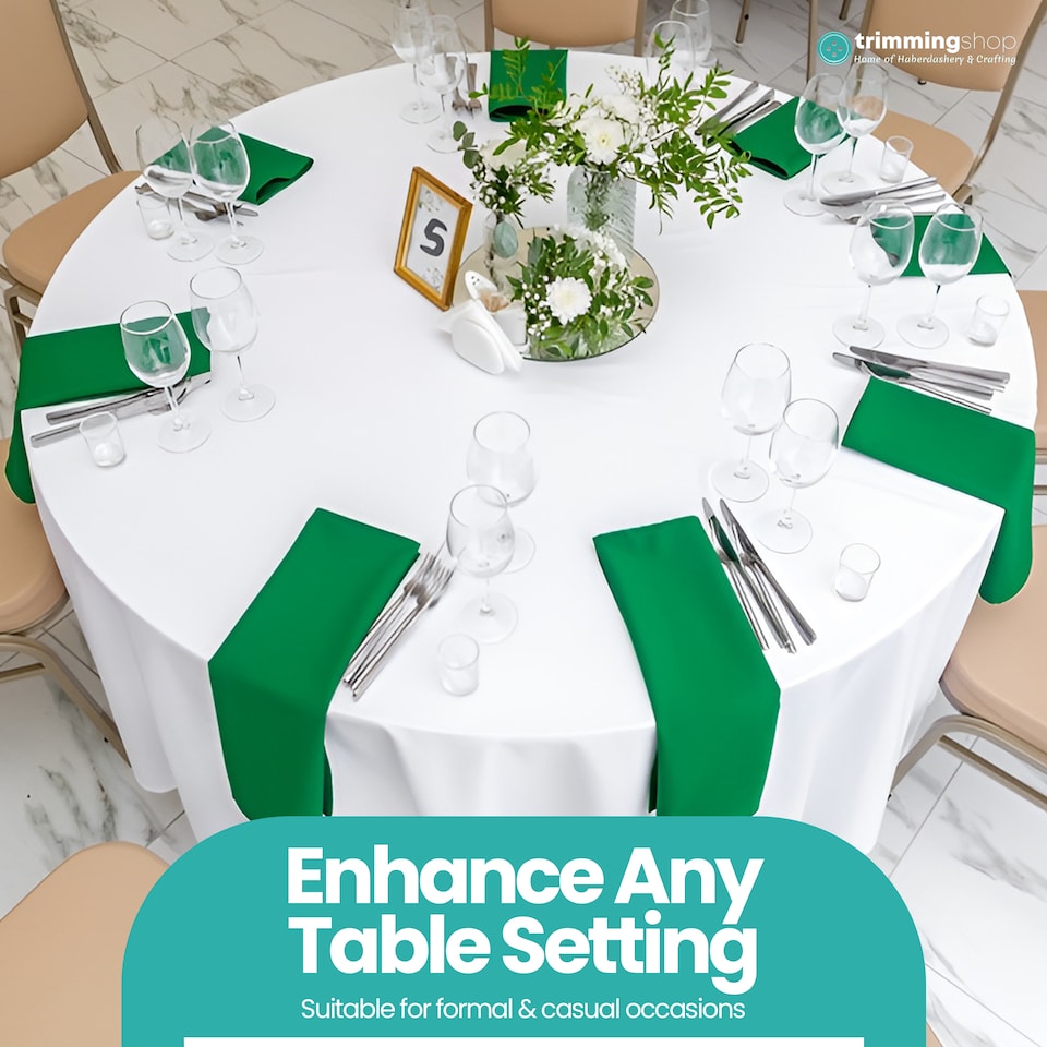 image 1 of Round Polyester Tablecloth, Premium Linen Table Cover - 108 Inch