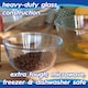 image 2 of Harbour Housewares Glass Mixing Bowl Set - 3 Sizes
