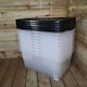 image 3 of 10 x 42L Clear Storage Box with Black Lid, Stackable and Nestable Design Storage Solution