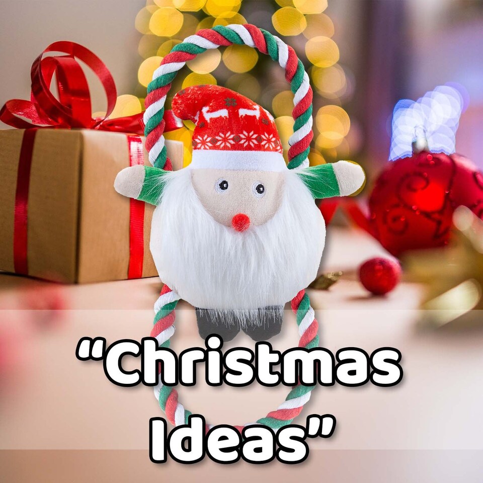 image 1 of PMS Christmas Santa Pet Toy 46.5cm x 20cm - Red, 1 Pack