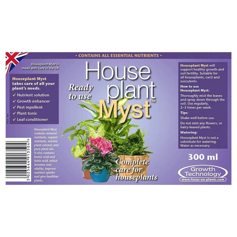image 1 of Growth Technology Houseplant Myst Spray Plant Food 300ML
