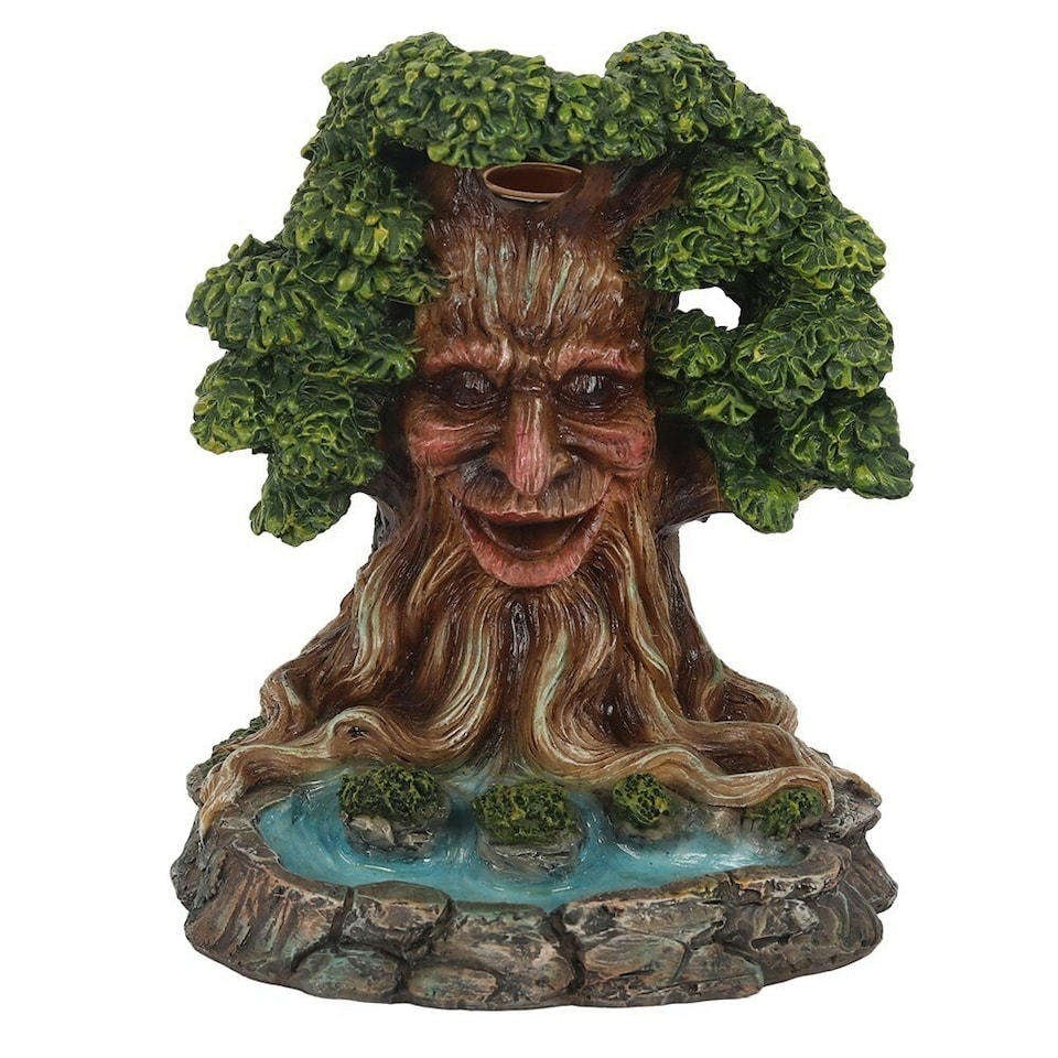 image 1 of Something Different Tree Man Pond Backflow Incense Burner - Green/Brown - One Size