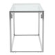 image 3 of Allure Tempered Glass Silver Finish Console Table Silver