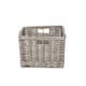 image 7 of Medium Square Antique Wash Unlined Storage Basket | Brown | Brown | L