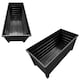 image 3 of 55cm Long 2 Black Grosvenor Troughs Flower Planters For Office, Home, Greenhouses, Decking & Patios Black