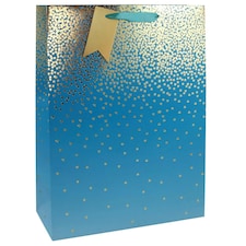 Teal Ombre Extra Large Wide Guss Gift Bag Blue