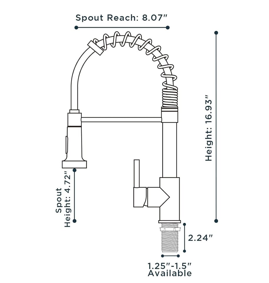 image 1 of Modern Pull-Down Kitchen Faucet with High-Arc Spring Spout Chrome Finish Single Handle