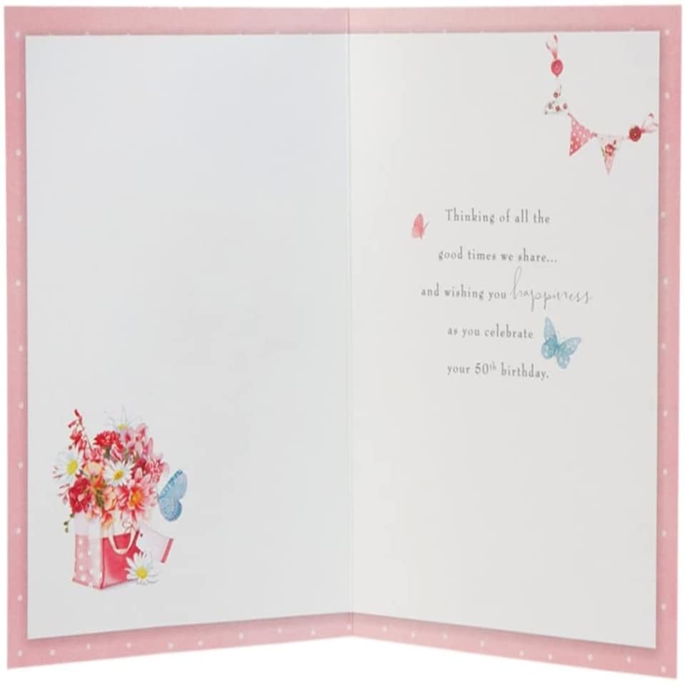 image 1 of 50th Birthday Card For Friend 'Just For You'