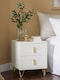 image 6 of SoBuy 2-Drawer Bedside Table, White, 15.75x15.75x18.50 inches, 22 kg - FBT115-Wx2