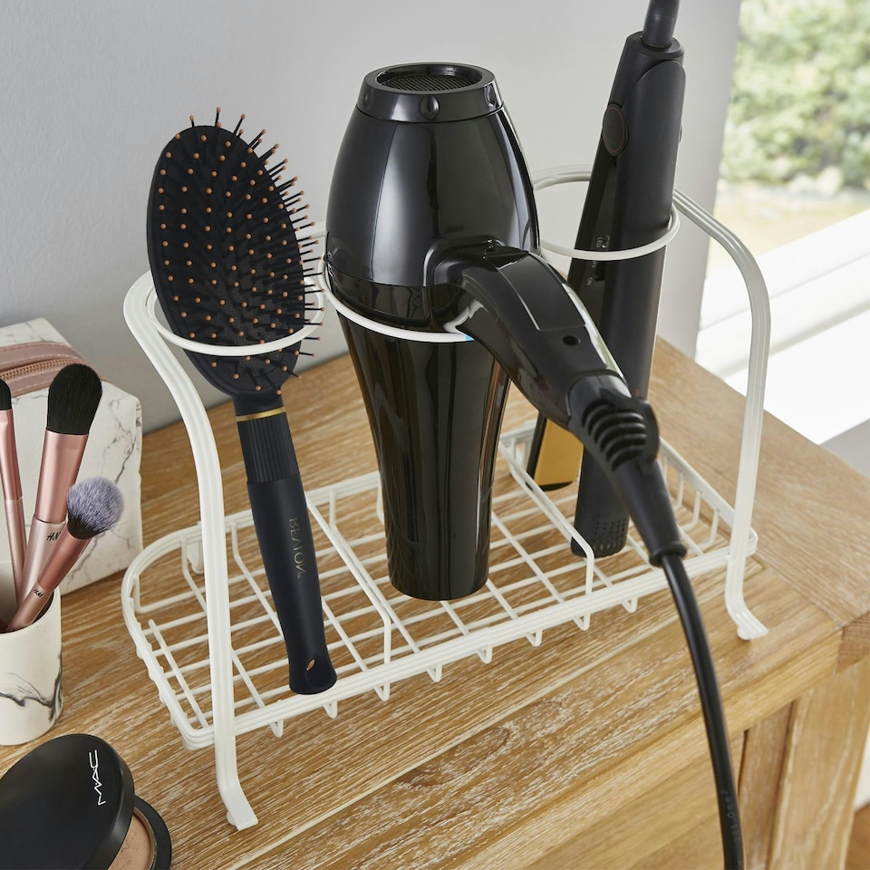 image 1 of Freestanding Hair Dryer & Straighteners Holder Storage Stand Cable Tidy