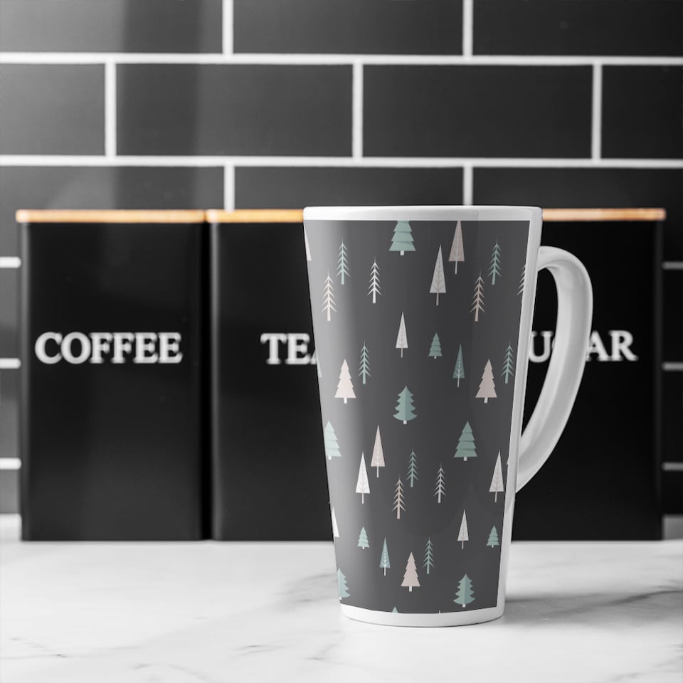 image 1 of Christmas Winter Forest Dining Latte Mug