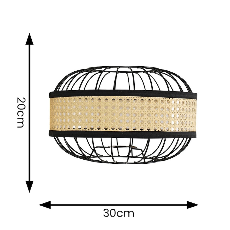 image 1 of ValueLights Vimet Black Wire Pendant Shade