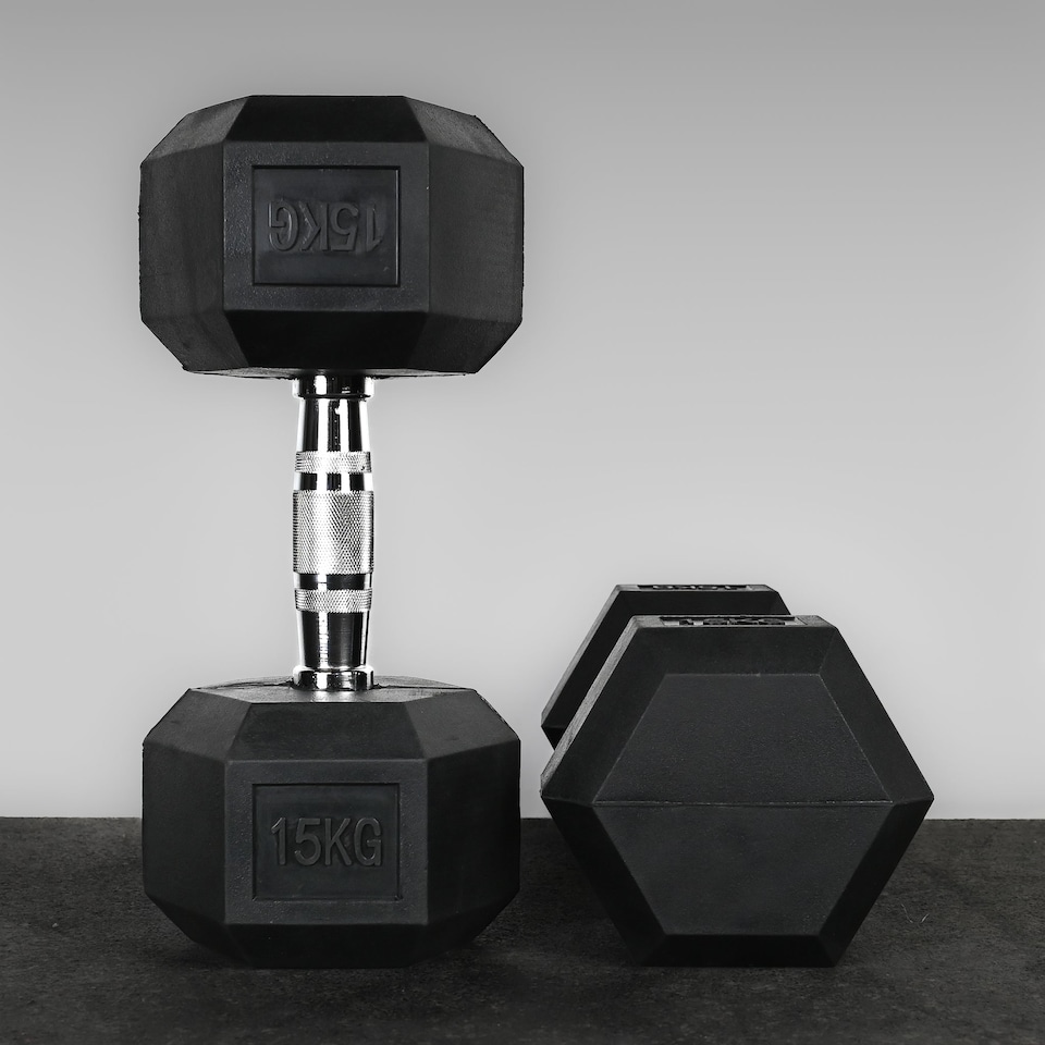 image 1 of GYM SETS UK Hex Dumbbell Pairs- (2 x 9kg (18kg))