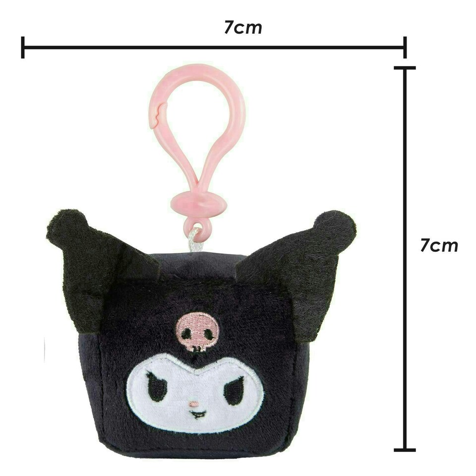 image 1 of Hello Kitty Soft Toy Cubeez Plush Kuromi Cute Plush Huggable Cuddly 7cm Black