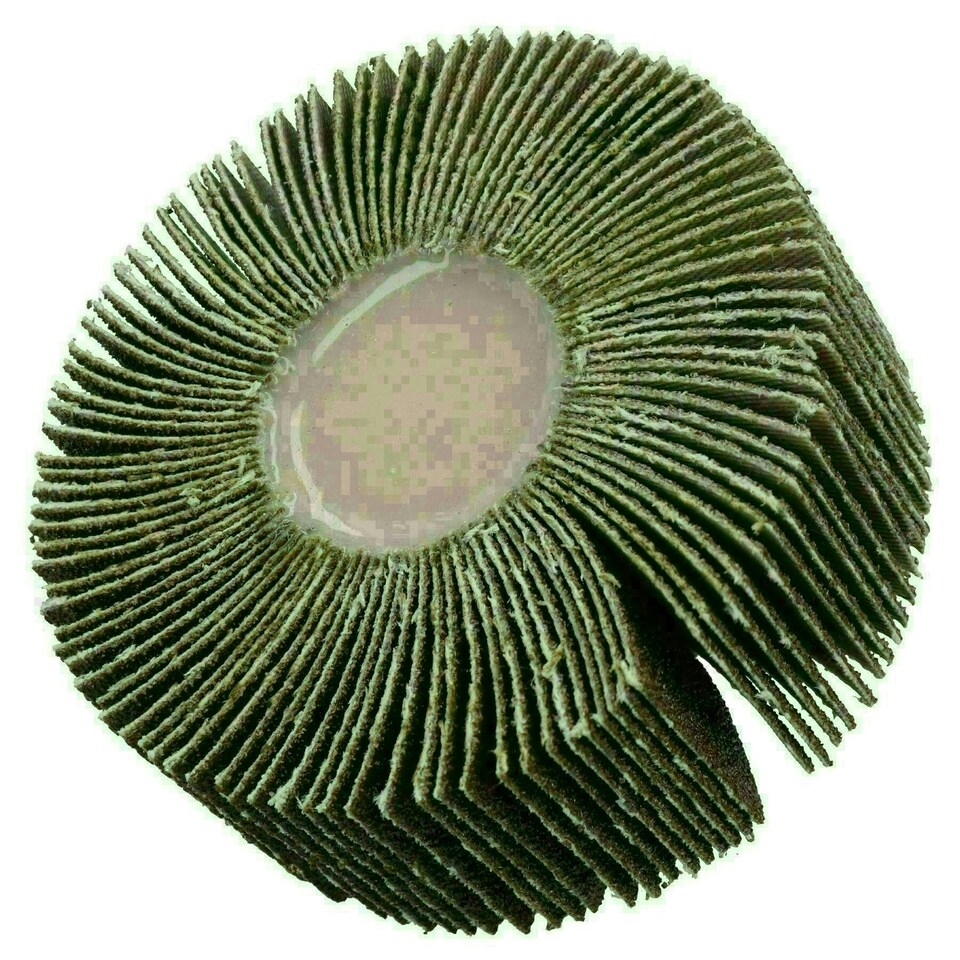 image 1 of 80 Grit 80mm Flap Wheel Disc Abrasive Sanding Pads For Drills 6mm Shank 10pc