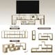 image 4 of HOMCOM TV Unit for TVs up to 75 Inches, Free Combination TV Stand, Grey