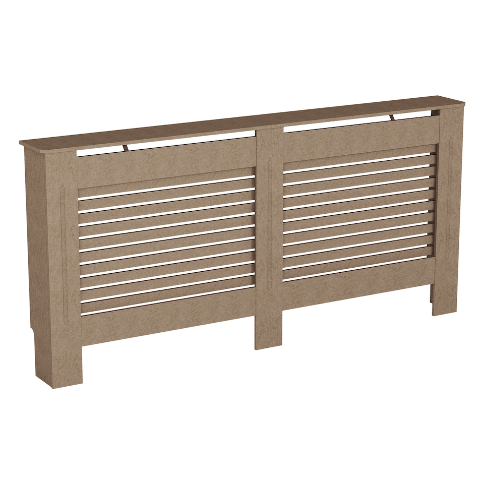image 1 of Vida Designs Milton Radiator Cover MDF Slatted Cabinet, Unfinished, 172cm