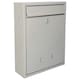 image 1 of Burg-Wachter Trent Wall Mounted Galvanised Steel Lockable Post Box - 26x34x9cm Silver