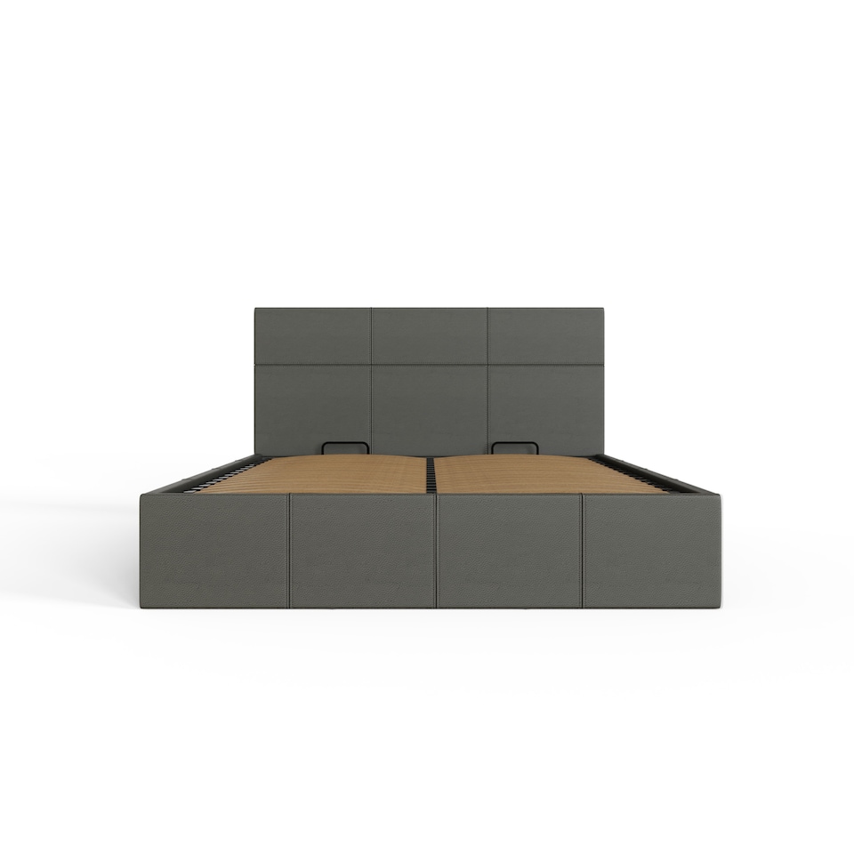 image 1 of End Lift Ottoman Storage Bed Small Double Grey | Grey | Grey