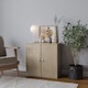 image 2 of Oak Tier 2-Door Wooden Cabinet | Multi | 1