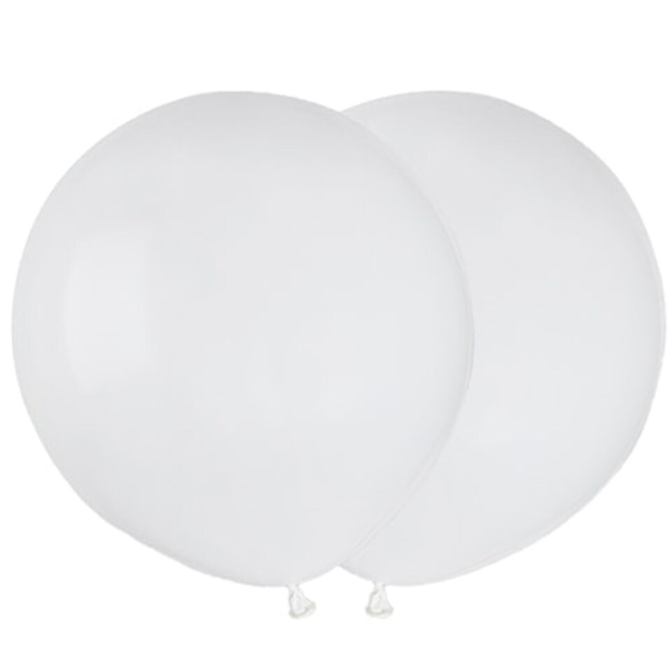 White Biodegradable Latex Balloons 48cm / 19 in - Pack of 25