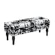 image 1 of Living and Home Cow Print Velvet Upholstered Storage Bench