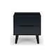 image 1 of Retro Anthracite Bedside Chest - 2 Drawers