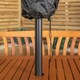 image 4 of Outdoor 4 Person Rectangular Wooden Dining Table Chairs & Bench with Grey Havana Parasol & Base